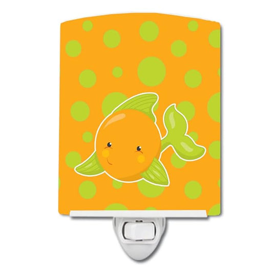 Caroline's Treasures BB8954CNL Fish Tropical Fish #3 Ceramic Night Light Compact, UL-Certified, Ideal for Bedroom, Bathroom, Nursery, Hallway, Kitchen, 6x4x3, Multicolor