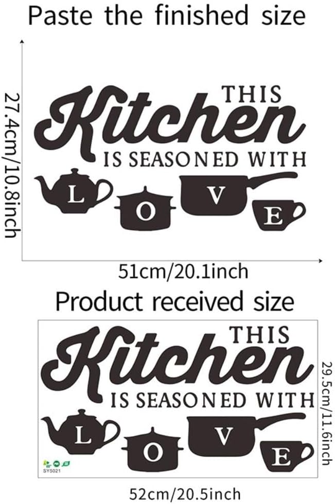 Kitchen Wall Decoration Wall Sticker, Wall Decoration Art Room Decoration Hanging Wall Decoration Kitchen Pots and Pans Black Wall Decoration Wall Sticker