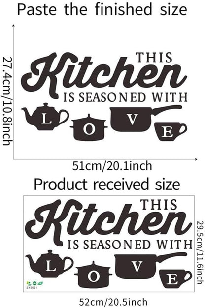 Kitchen Wall Decoration Wall Sticker, Wall Decoration Art Room Decoration Hanging Wall Decoration Kitchen Pots and Pans Black Wall Decoration Wall Sticker