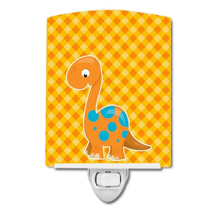 Caroline's Treasures BB6896CNL Brontosaurus Dinosaur Ceramic Night Light Compact, UL-Certified, Ideal for Bedroom, Bathroom, Nursery, Hallway, Kitchen, 6x4x3, Multicolor