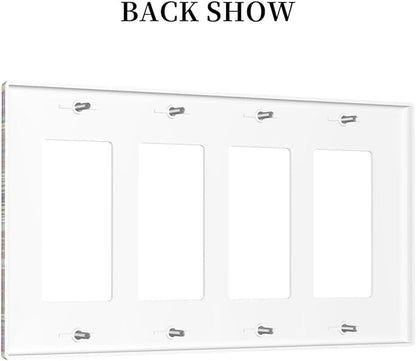 Morocco Talavera Mexican Tiles Printed Colroful Mandala 4 Gang Rocker Decora Light Switch Cover Outlet Covers Wall Plate Decorative Switchplate Electrical Faceplate GFCI for Kitchen Bathroom Decor