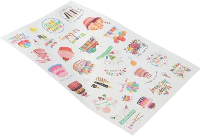 50/60 Pcs Cute Cake Candy Stickers, Cake Food Stickers, Birthday Dessert Stickers, Birthday Cake Stickers, Teacher Reward Stickers, Household Refrigerator Decoration(B 60 pcs)