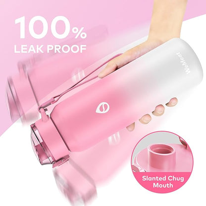 32oz Water Bottle with Removable Straw and Spout Lid Two Ways to Drink, 18/10 Stainless Steel Insulated Water Bottle, BPA-Free, Leak Proof, Double wall, for Sports, Gym