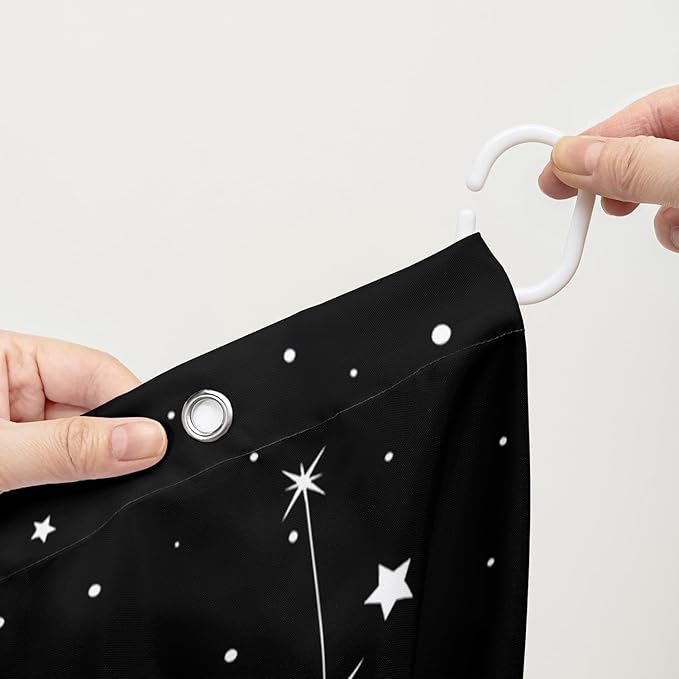 AILONEN Sun and Moon Shower Curtain,Death Moth Bath Curtain for Bathroom for Boys,Girls,Boho Hippie Style Shower Curtain,Colorful Mushroom Waterproof Fabric Shower Curtain Set with Hooks,72" W*84" H