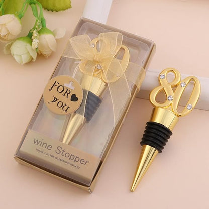 24-Pack 80 Wine Bottle Stopper for 80th Birthday Party Decoration 80 Years Old Wine Stopper Fun Gift for Wine Lovers (Gold 80th)