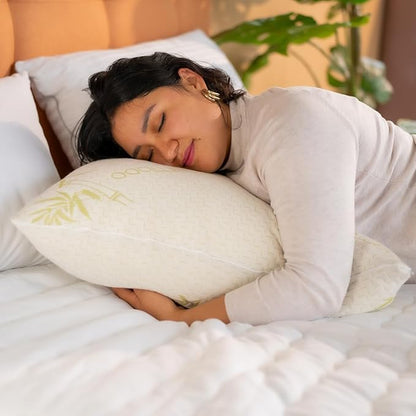 Adjustable Pillow (Queen (U.S. Standard)) Bed Pillow for Sleeping, Cooling Shredded Memory Foam, Adjustable to Soft - Firm, Removable and Washable Cover, Pillow for Back Or Side Sleepers