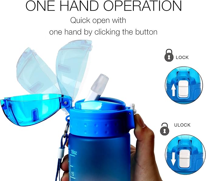 XACIOA Water Bottle with Straw,32oz Plastic Cup with Motivational Time Marker,1L Tritan Sport Lightweight Leakproof BPA-Free,Wide Mouth Fast Flow Ensure You Have Times to Drink,with Straw & Cup Brush