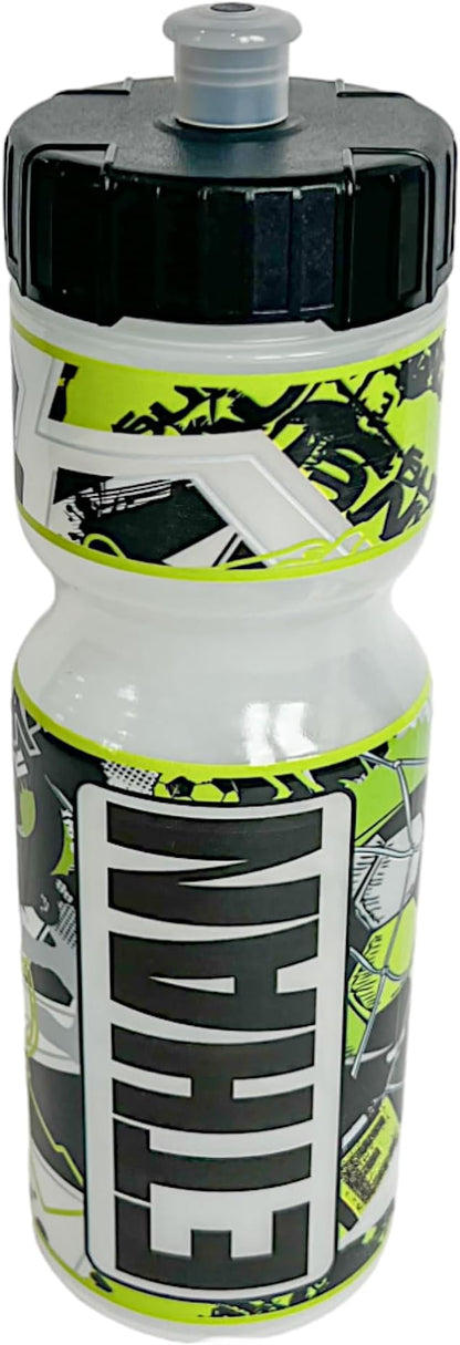 50 Strong Kids Water Bottle | 22 oz. BPA- Free Sports Squeeze Water Bottles with Pull Top Cap |Perfect Water Bottle for School | Reusable & Durable for Boys & Girls | Made in USA (Soccer Star Custom)