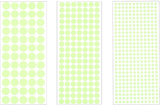 uxcell Glow in The Dark Dot Stickers, Glow Dot Wall Decals, Glowing Dot Decal Decoration for Ceiling and Wall, 522 Dots in 3 Sizes