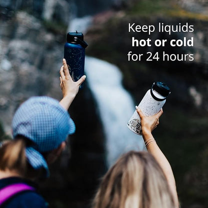 Animal Rescue Water Bottle with Straw Lid | 32 oz Engraved Stainless Steel Insulated with Strap | Best Friends, Pets, and Animals Theme…