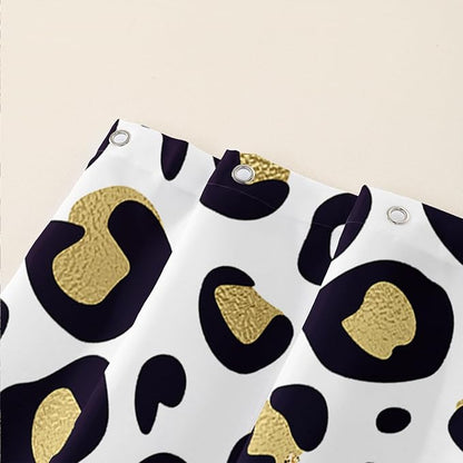 AILONEN Leopard Shower Curtains for Bathroom,Rose Leopard Bath Shower Gifts for Lover,Wild Animal Curtains Polyester Waterproof with 12 Plastic Hooks 72" W*96" H