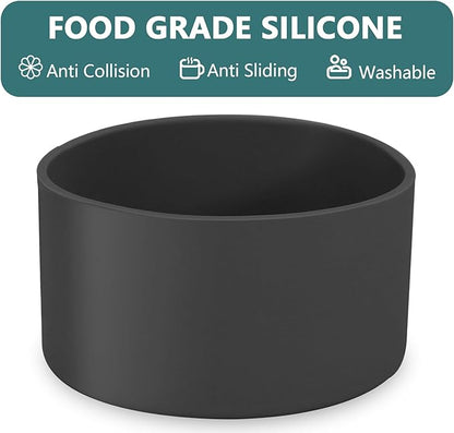 2 Pcs 3 Inch / 75mm Black Water Bottle Boot, Silicone Tumbler Sleeve Water Bottle Bumper, Tumbler Accessories Water Bottle Bottom Protector for 20oz 30oz 40oz Tumbler Water Bottle