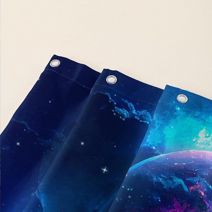 AILONEN Cat Shower Curtains for Kids,Galaxy Cat Curtains Gifts for Cat Lover,Animal Theme Bath Curtains for Bathroom Decor,72" W*72" H Polyester Waterproof with 12 Plastic Hooks