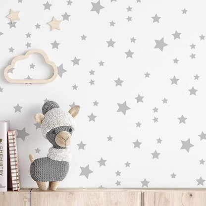 Sparkles and Stars Wall Decals(NO MOON), 500 Stars Wall Sticker, Sparkle Wall Decal, Space Kids Room Decor, Nursery Wall Art, Celestial Wall Stickers(Grey)