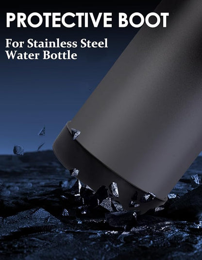 40 oz Water Bottle with Straw Spout Lids - Cold 48H Hot 24H Insulated Water Bottle Carrying Sleeve with Strap Handle, Bottom Boot, Leak-Proof Stainless Steel Thermal Flask for Women, Lilac Purple