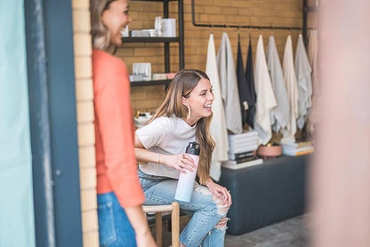 Simple Modern Insulated Straw Lid - Fits All Summit and Hydro Flask Wide Mouth Water Bottle Sizes - Insulated Splash Proof Cap for 10, 12, 14, 16, 18, 20, 22, 24, 32, 40, 64 & 84 oz - Winter White