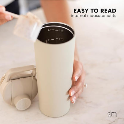 Simple Modern Officially Licensed NFL Cincinnati Bengals Stainless Steel Shaker Bottle with Ball 24oz | Metal Insulated Cup for Protein Mixes Shake Pre Workout | Rally Collection | Cincinnati Bengals