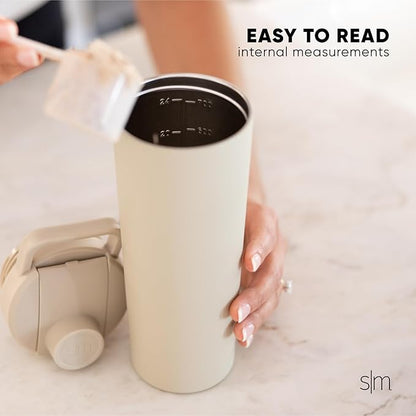 Simple Modern Officially Licensed NFL Pittsburgh Steelers Stainless Steel Shaker Bottle with Ball 24oz | Metal Insulated Cup Protein Mixes Shakes Pre Workout | Rally Collection | Pittsburgh Steelers