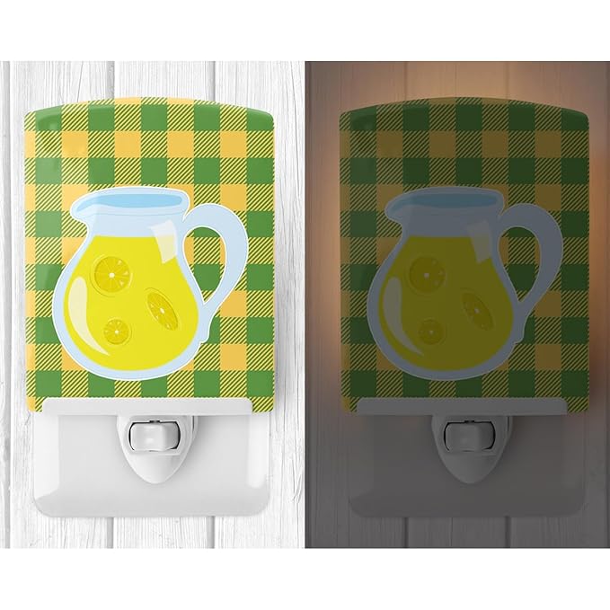 Caroline's Treasures BB8631CNL Backyard BBQ Lemonade #2 Ceramic Night Light Compact, UL-Certified, Ideal for Bedroom, Bathroom, Nursery, Hallway, Kitchen, 6x4x3, Multicolor