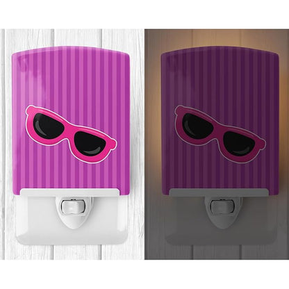 Caroline's Treasures BB8663CNL Beach Baby Girl Sunglasses Alice Ceramic Night Light Compact, UL-Certified, Ideal for Bedroom, Bathroom, Nursery, Hallway, Kitchen, 6x4x3, Multicolor