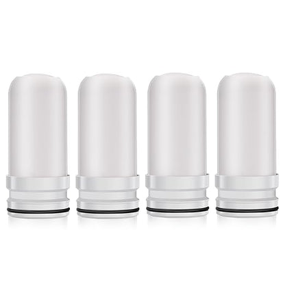 ACF Replacement Filters for LCF Faucet Mount Filter, Advanced Activated Carbon Fiber(ACF), Reduce Chlorine (taste and odor), Lead, Last Up to 6 Months (4 Pack)