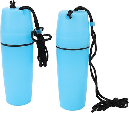 Luqeeg Kayak Container Bottle, Waterproof Container Bottle Dry Canister Container Bottle with Hook Rope Kayak Sealed Bottle for Diving Snorkeling Surfing Kayaking Boating (Blue)