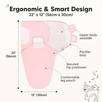 3-Pack Organic Baby Swaddle Sleep Sacks - Newborn Swaddle Sack, Ergonomic Baby Swaddles 0-3 Months, Swaddles for Newborns, Baby Sleep Sack, Baby Swaddle Blanket Wrap, Baby Essentials (Candy)