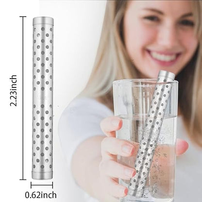 2pack Alkaline Water Stick PH Alkalizer Ionizer Stainless Steel Hydrogen Minerals Wand Water Purifier Filter