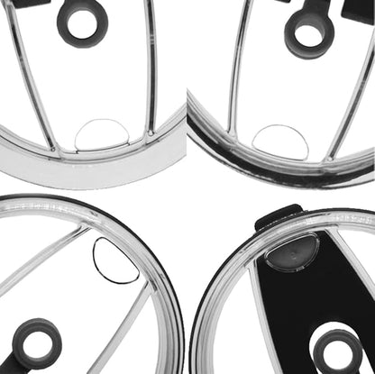 3 Packs Lids for 30oz Tumblers, Spill-proof Splash Resistant Straw-friendly Cover for Old Style Rtic, Ozark Trail 30 oz. Cups - Black