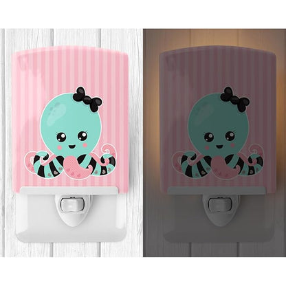 Caroline's Treasures BB8723CNL Octopus Doll Ceramic Night Light Compact, UL-Certified, Ideal for Bedroom, Bathroom, Nursery, Hallway, Kitchen, 6x4x3, Multicolor