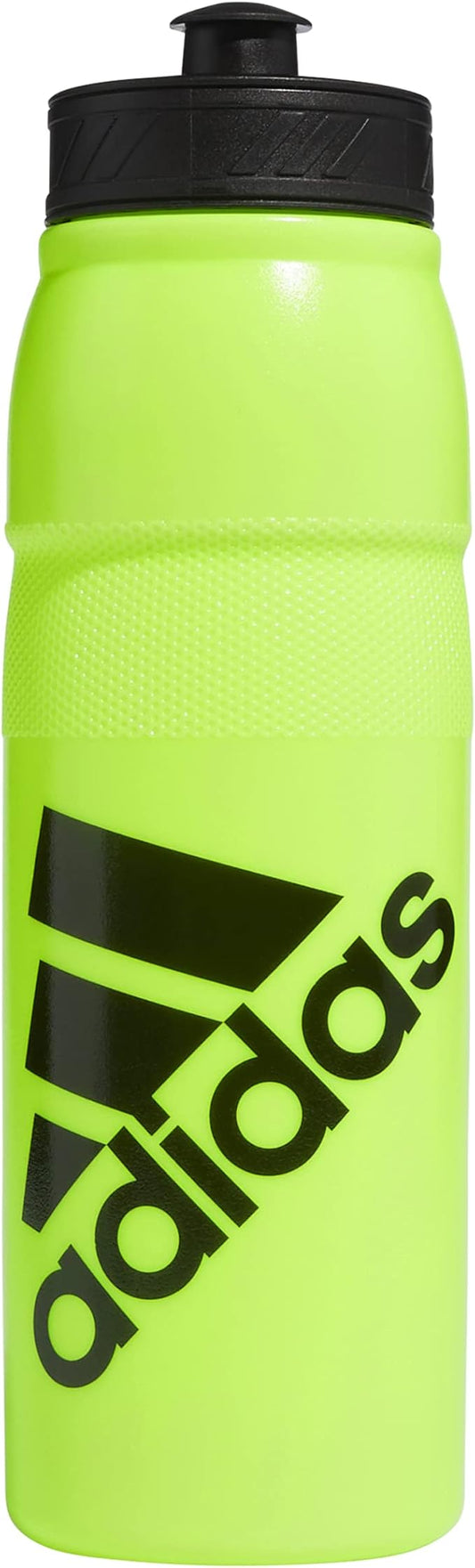 adidas 750 ML (28 oz) Stadium Refillable Plastic Sport Water Bottle, Signal Green/Black, One Size