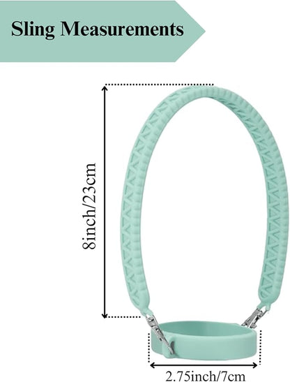 Stanley Accessories Water Bottle with Strap Bottle Sling Carrier with Handle Attachment Fits Most 8-40oz Tumbler & Stanley + 4Cute Straw Covers 3D Straw Toppers Gift Set-Daisy