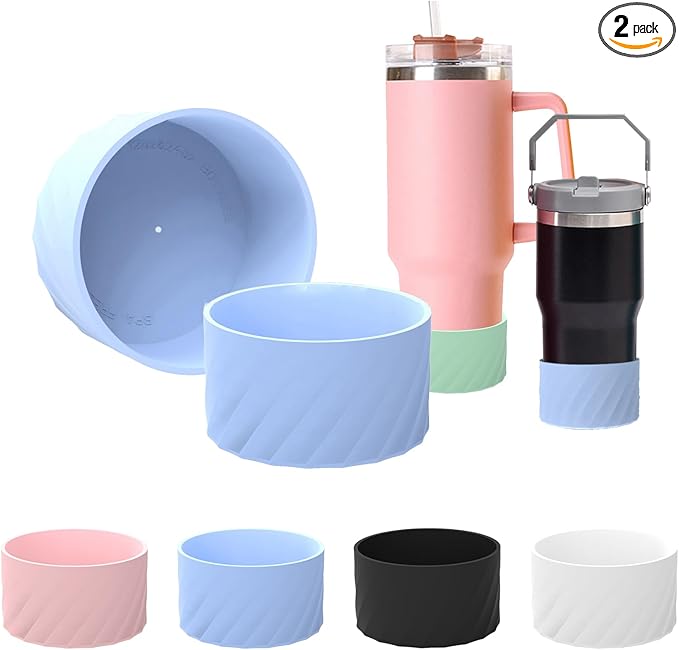 Kleeblatt Bule Silicone Boot For Stanley 40 Oz Tumbler, Stanley Cup Sleeve, Owala Water Bottle 24/32oz Boot Accessories, Stanley Cup Bottom Protector, Stanley Bottom Cover, Hydro Flask Boot
