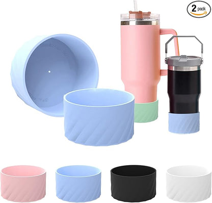 Kleeblatt Bule Silicone Boot For Stanley 40 Oz Tumbler, Stanley Cup Sleeve, Owala Water Bottle 24/32oz Boot Accessories, Stanley Cup Bottom Protector, Stanley Bottom Cover, Hydro Flask Boot