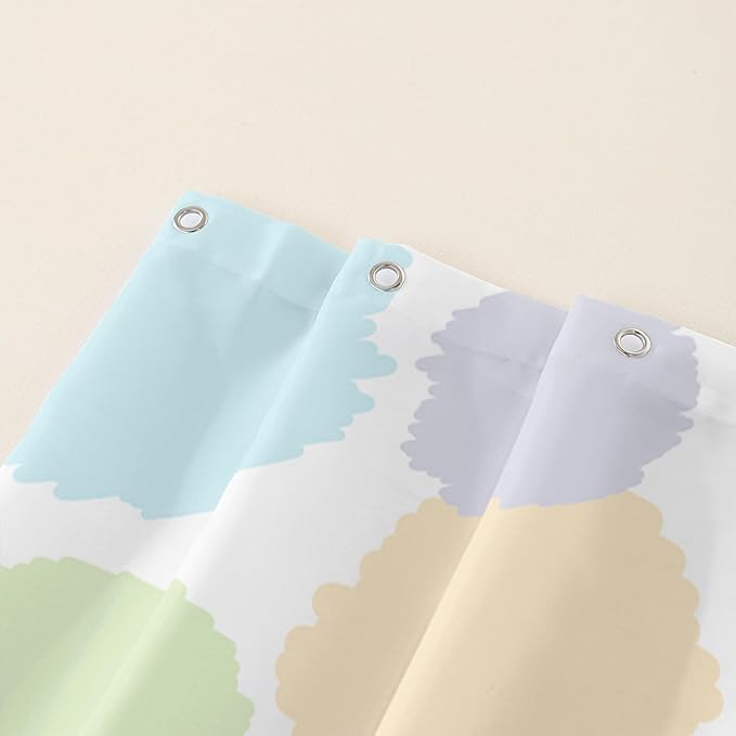 AILONEN Frog Shower Curtain, Cute Frog Bathroom Curtain,Music Frog Green Cartoon Kids Shower Curtain 60" W*72" H Polyester Waterproof Frog Bathroom Curtain with 12 Hooks