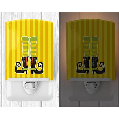 Caroline's Treasures BB9162CNL Halloween Witch's Legs #2 Ceramic Night Light Compact, UL-Certified, Ideal for Bedroom, Bathroom, Nursery, Hallway, Kitchen, 6x4x3, Multicolor