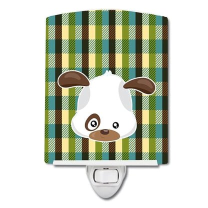 Caroline's Treasures BB6925CNL Dog Face Ceramic Night Light Compact, UL-Certified, Ideal for Bedroom, Bathroom, Nursery, Hallway, Kitchen, 6x4x3, Multicolor