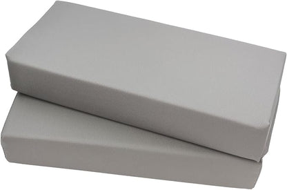 2PCS Neck Pillows for Side Sleepers, Foam Pillows for Sleeping, Head Pillow, Waterproof Faux Leather, Easy to Clean 18x8x3IN / 45x20x8CM (Grey)