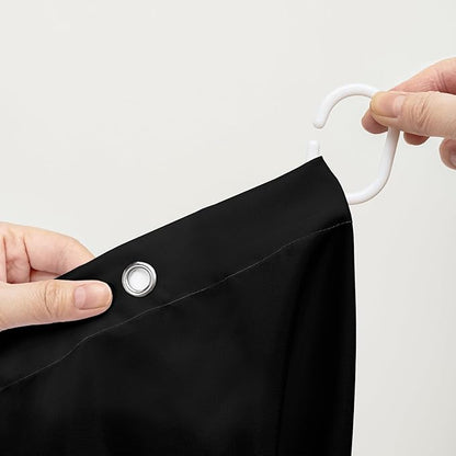 AILONEN Cute Cat Shower Curtain Set, Black White Cat Waterproof Fabric Shower Curtain for Kids Boys Girls,Headphones Kitty Shower Curtain for Bathroom with Hooks,72" W*72" H