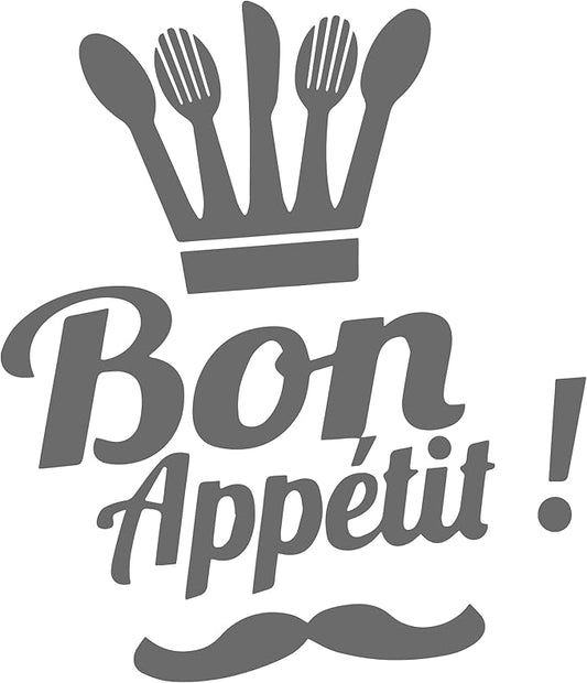 Decals Tableware Wall Stickers Kitchen Coffee House Restaurant is Decorated Art Wallpaper 23 X 15 in (Black)