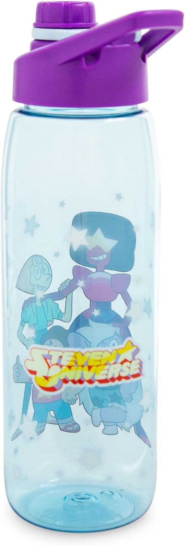 Steven Universe Characters Water Bottle With Screw-Top Handle Lid | BPA-Free Plastic Sports Jug | Holds 28 Ounces