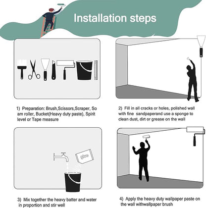 3D Ocean Animal World Shark cave Shoal of Fish Wallpaper Mural for Kid's Room (Not Peel and Stick)