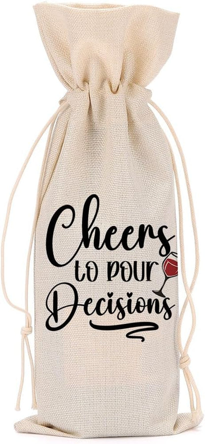 Funny Wine Quotes Wine Bag Wine Tasting Party Supplies for Wine Lovers Women Men Bride Groom Mommy Christmas Birthday Wedding Bachelorrette Party Wine Bags