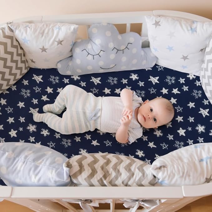 4 Pack Breathable Bassinet Sheets for Baby Boys Neutral Unisex Soft Bassinet Fitted Sheets for Toddler Travel Bassinet (Mountain)