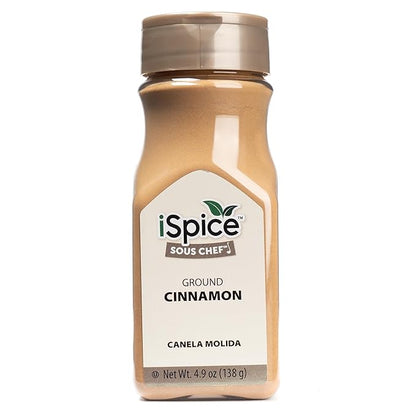 iSpice PREMIUM GROUND CINNAMON | Pure and Fresh | Essential Kitchen Spice | CANELA MOLIDA | DELICIOUS- Free of ANY Artificial Colors 4.9oz (138g)