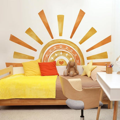 Sun Wall Sticker for Baby Nursery, Girls, Boys, Toddlers, Preschoolers, Teenagers
