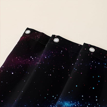 AILONEN Colorful Rose Shower Curtain for Bathroom Decor,Butterfly Galaxy Rose Flower Bath Curtain for Girls Women,Modern Romantic Curtain Waterproof with 12 Plastic Hooks, 72" W*96" H