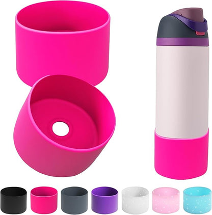 2PCS Silicone Water Bottle Boot for Owala 24oz 32oz 40oz,Anti-Slip Protective Sleeve Bottom Bumper Protector for FreeSip, Twist, and Flip Water Bottles