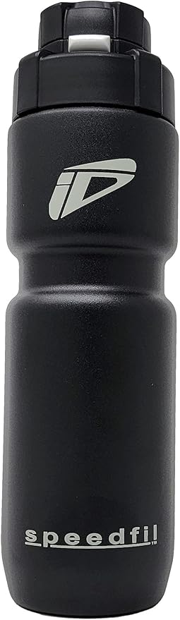 Speedfil Speedflask 21 oz. Vacuum Insulated Stainless Steel Cycling Sports Water Bottle with NEW Bounce Back Lid 2.0 (Black)