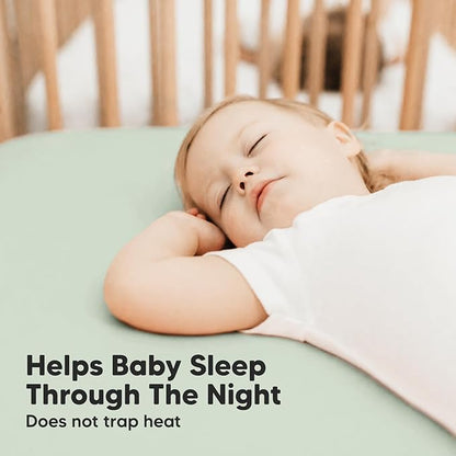 2-Pack Crib Sheets for Boys,Girls - Viscose Derived from Bamboo Fitted Crib Sheet, Organic Baby Crib Sheets, Crib Mattress Sheet,Toddler Bed Sheets,Baby Sheets for Crib Fitted Sheets(Sage)